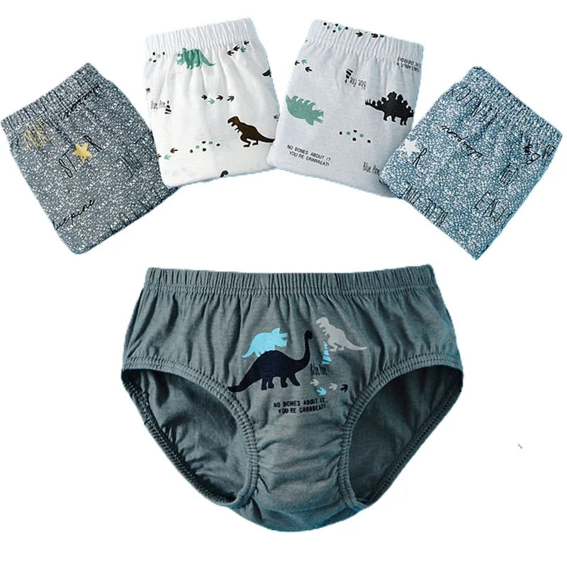 3-Piece Dinosaur Breathable Soft Cotton Underwear