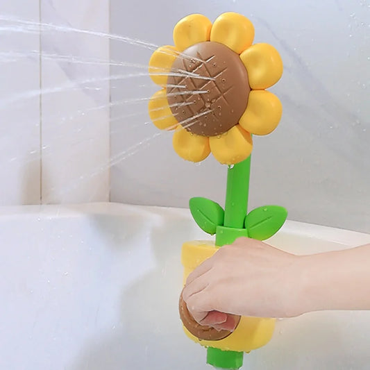 Baby Sunflower Shower Bath Toy Sprinkler Spray