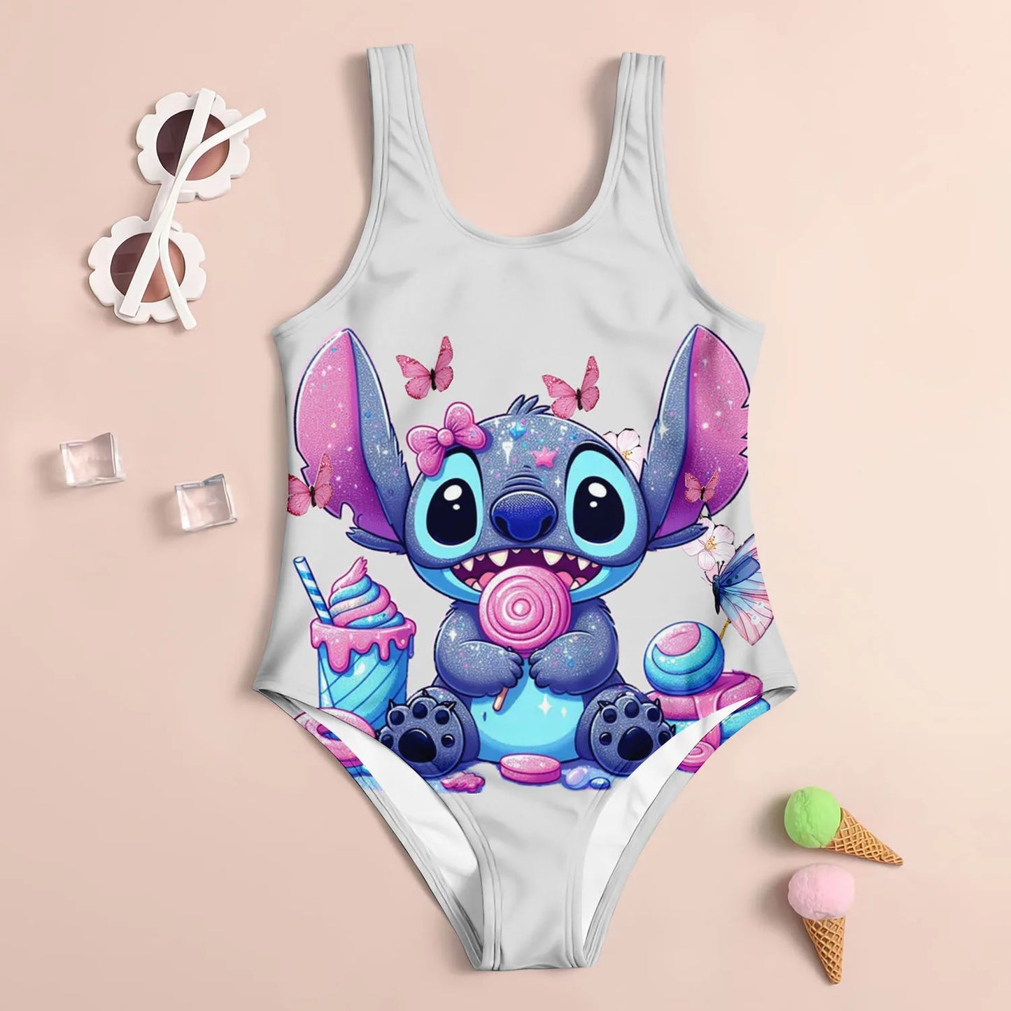 1-Piece Lilo & Stitch Quick-Dry Swimsuit