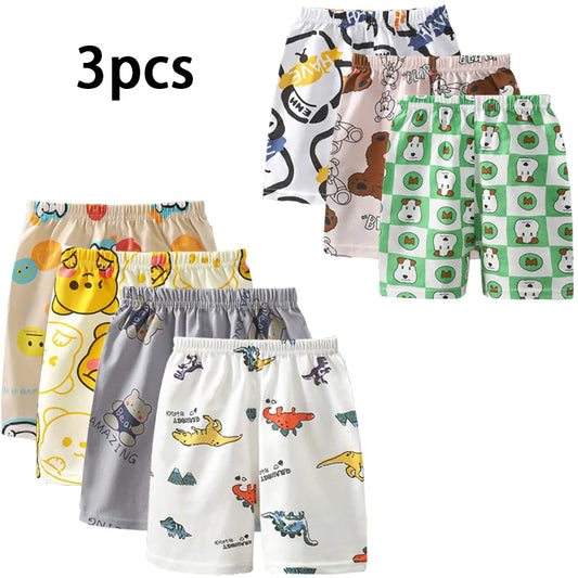 3-Piece Cotton Casual Summer Shorts