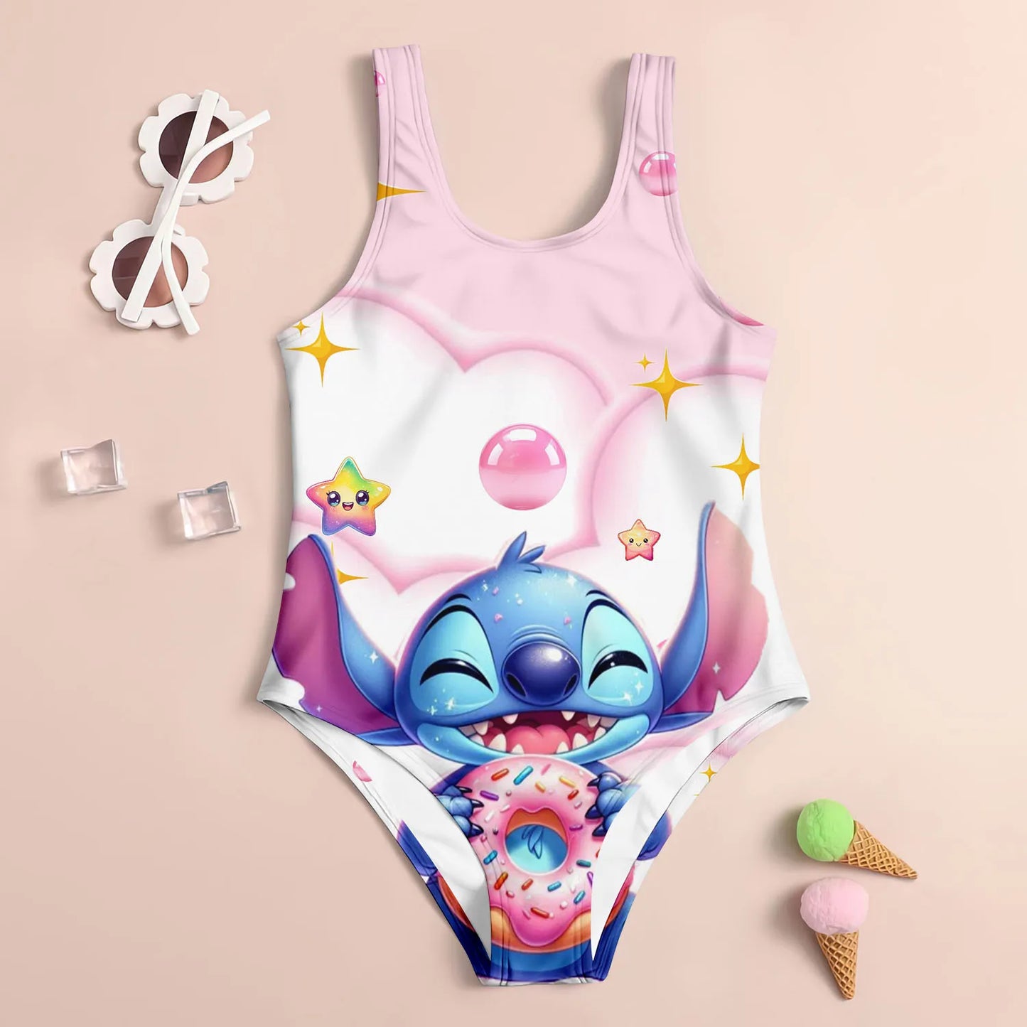 1-Piece Lilo & Stitch Quick-Dry Swimsuit