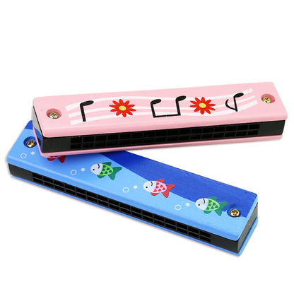 Children's Wooden Harmonica Musical Instrument