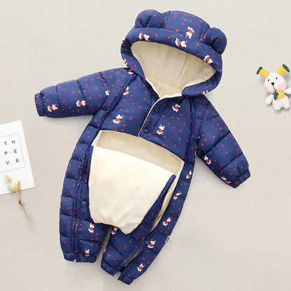 Baby Winter Snowsuit Hooded Warm Jumpsuit