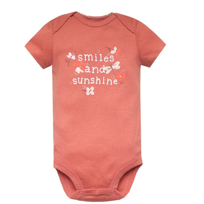 5-Pack Short Sleeve Baby Girl Bodysuits
