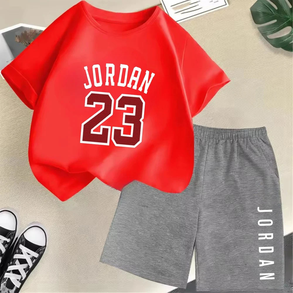 2-Piece Summer Sport Short-Sleeved Set