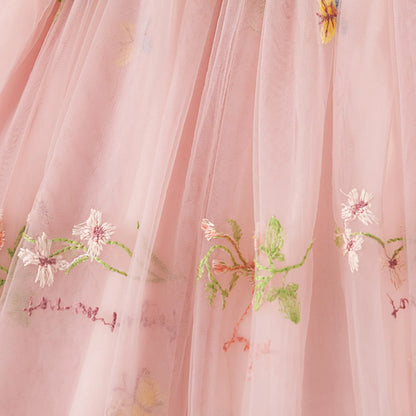 Butterfly Wing Floral Chiffon Princess Dress