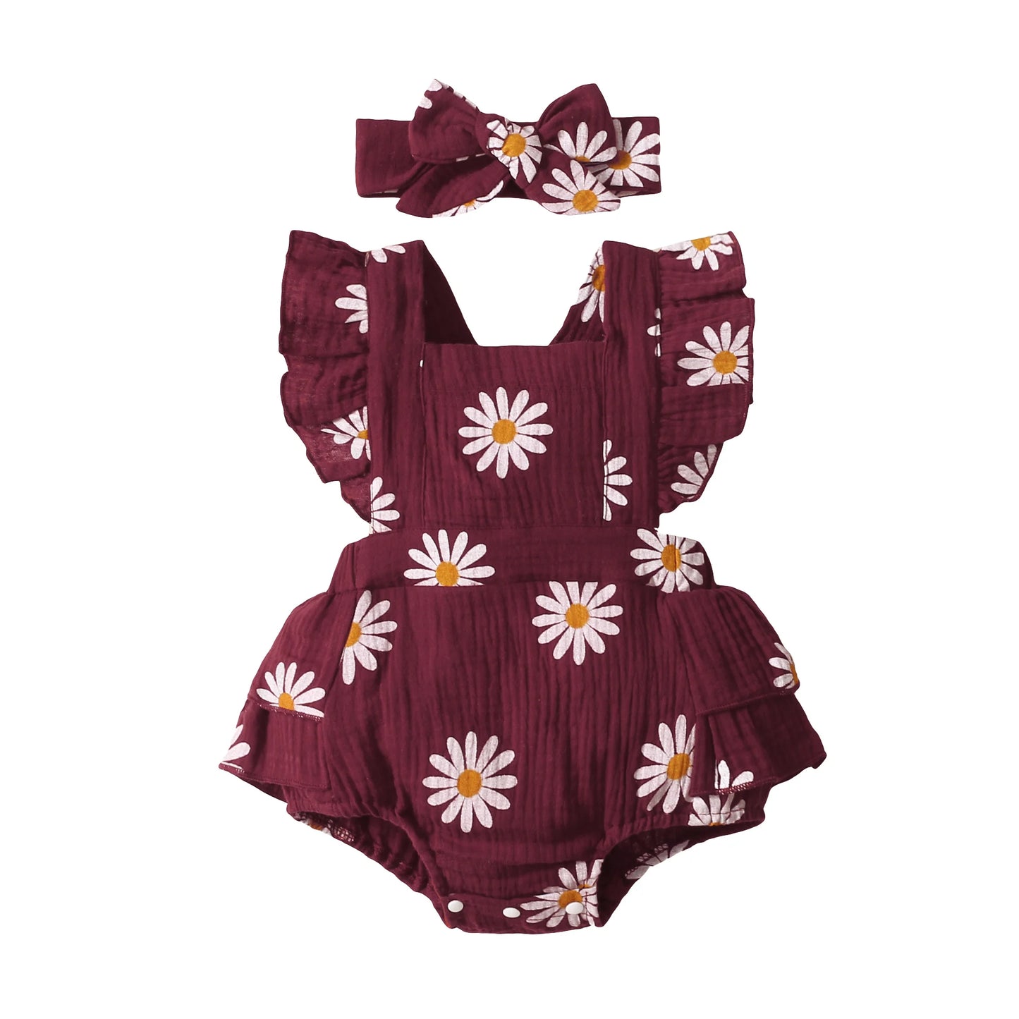 Summer Sunflower Romper Jumpsuit