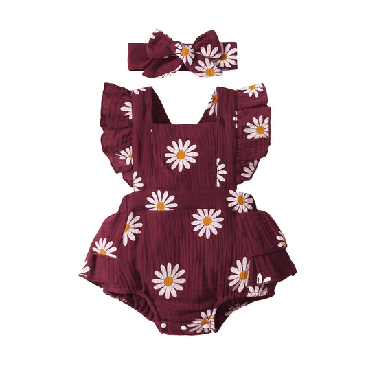 Summer Sunflower Romper Jumpsuit