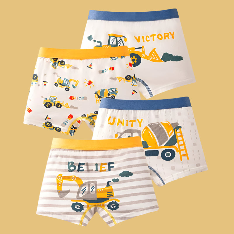 1/4/8 pcs Cotton Boys Boxer Briefs