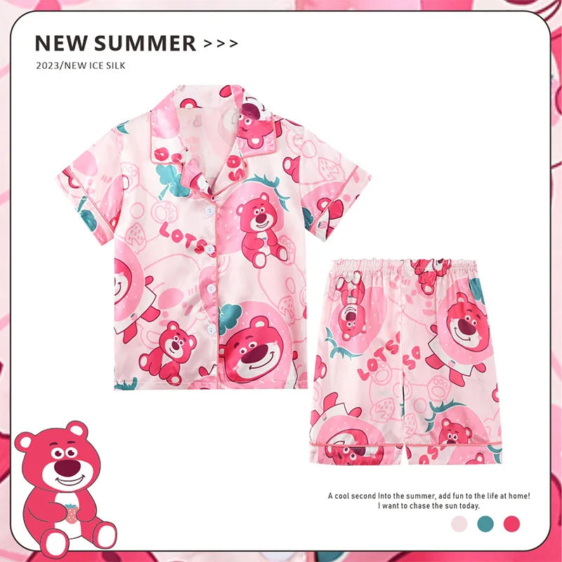Ice Silk Cartoon Pajama Set