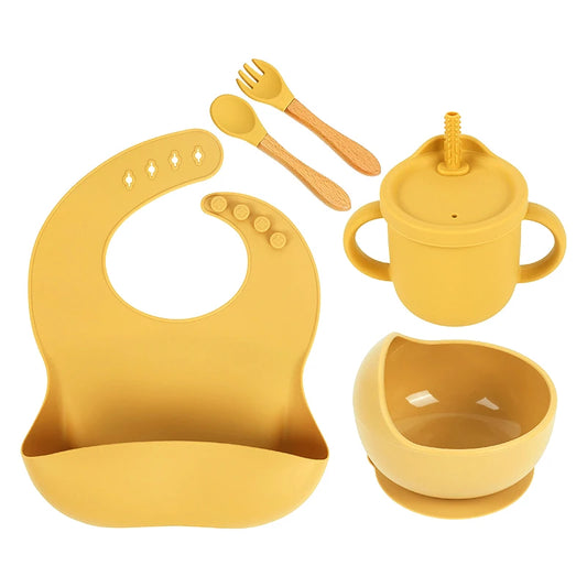 5-Piece Silicone Baby Feeding Set
