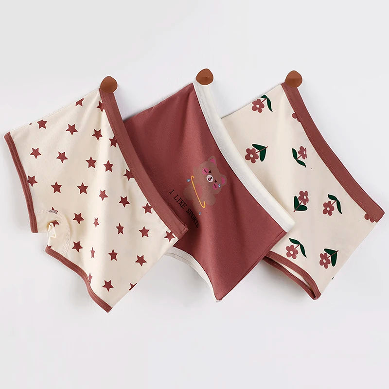 3-Piece Floral Cotton Panties