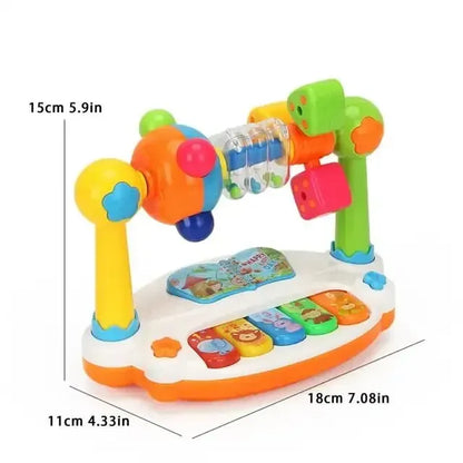 Baby Piano Rotating Music Keyboard Light Sound
