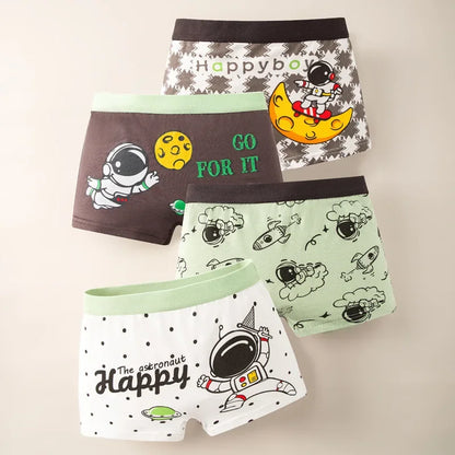 4-Piece Cartoon-Printed Briefs