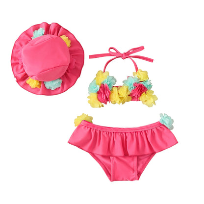 3-Piece Floral Swimsuit