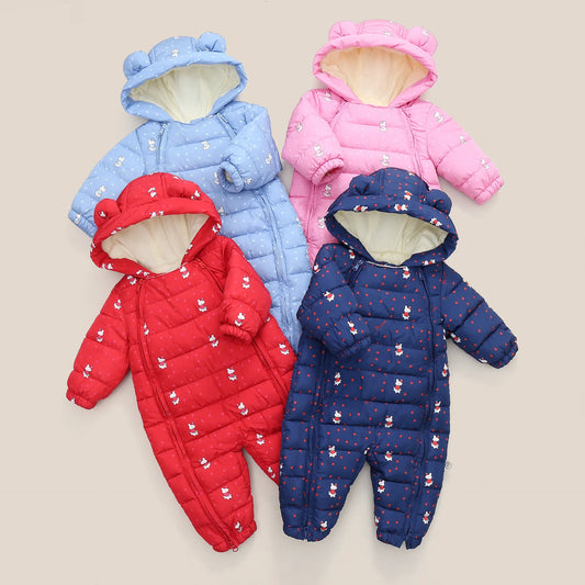 Baby Winter Snowsuit Hooded Warm Jumpsuit