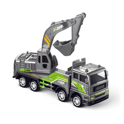 Engineering Diecast Inertial Driving Tractor, Excavator, Bulldozer, Crane, Kids Truck