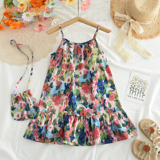 Floral Dress With a Bag