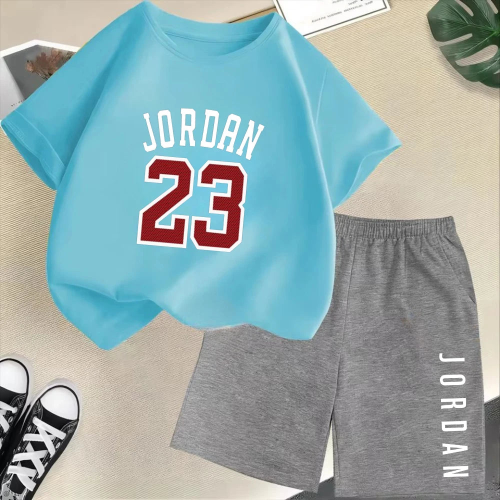 2-Piece Summer Sport Short-Sleeved Set