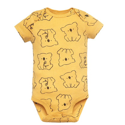 5-Pack Short Sleeve Soft Baby Bodysuits
