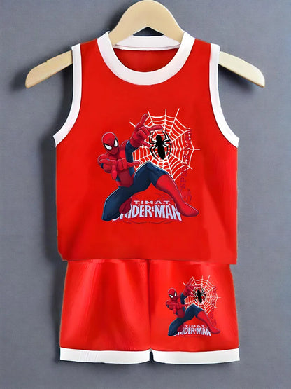 2-Piece Spiderman Quick Drying Breathable Basketball Set