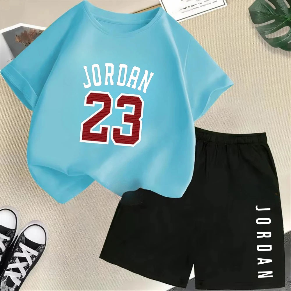 2-Piece Summer Sport Short-Sleeved Set
