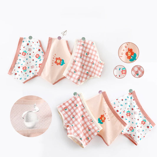 3-Piece Floral Cotton Panties
