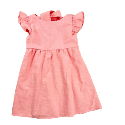 Summer Flying-sleeve Cotton Linen Dress
