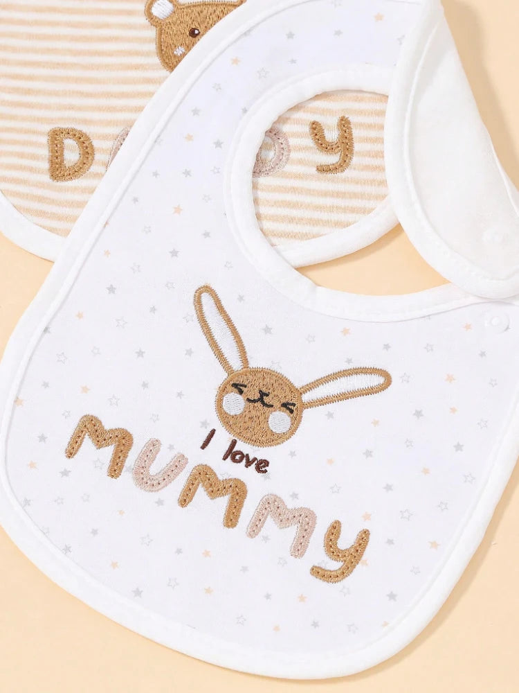 2-Piece Baby Feeding Bib Cute