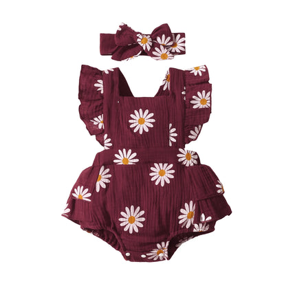 Summer Sunflower Romper Jumpsuit