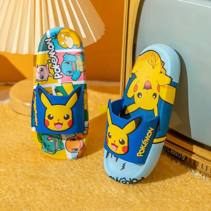 Cartoon Pikachu Flip-flops